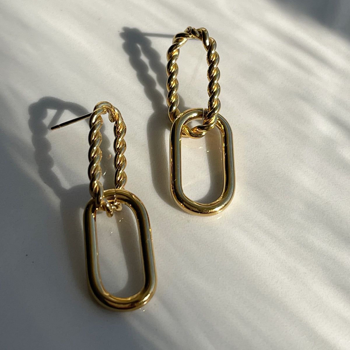 Lucy Double Link Hoop Earrings