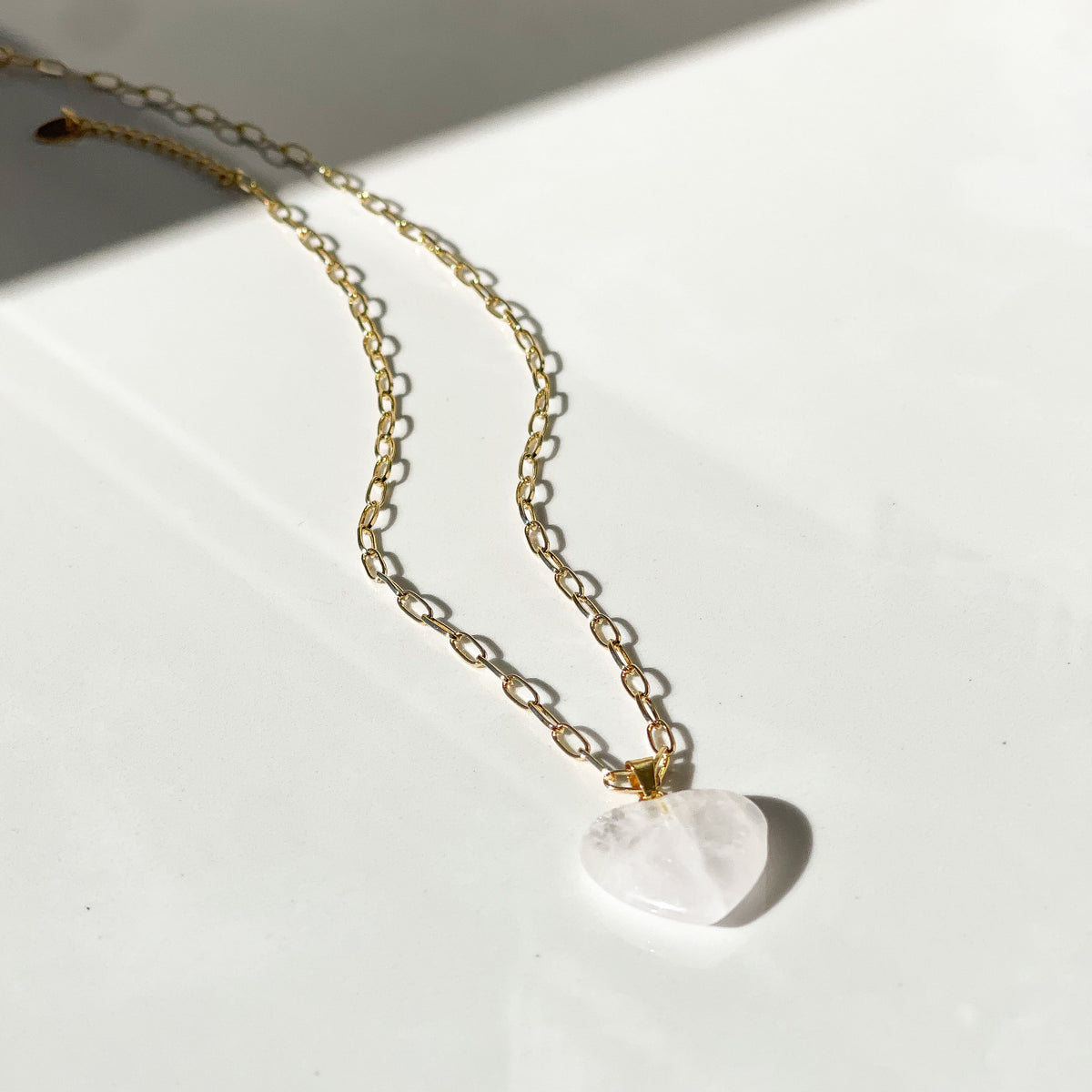 White Quartz Love Necklace
