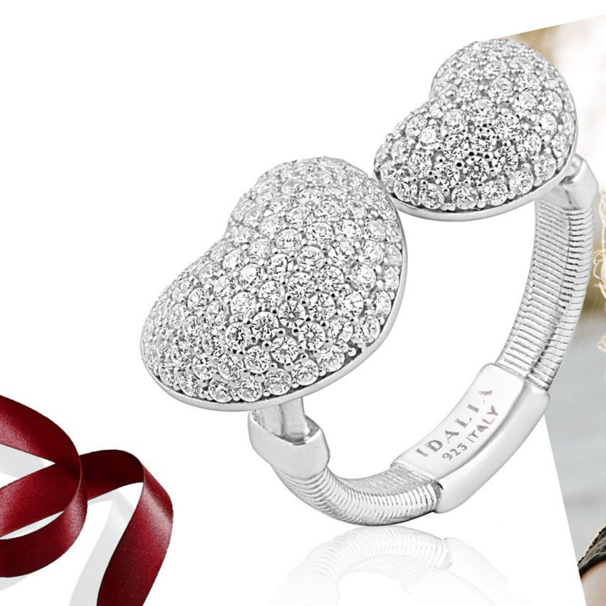 Pavé Heart to Heart Ring