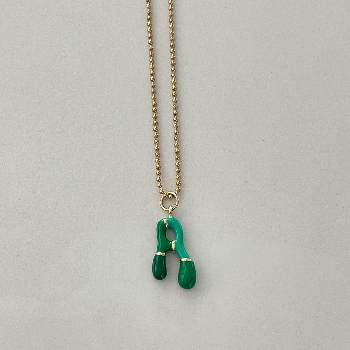 A Intial Charm Letter Necklace
