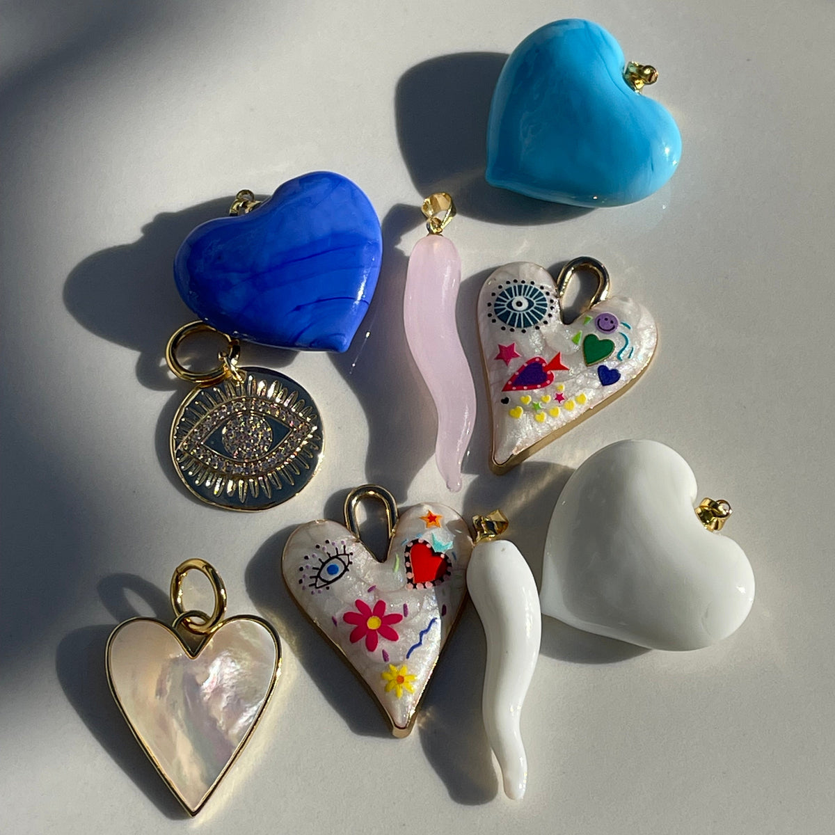 The Lucky Horn Charm | Pastel Pink