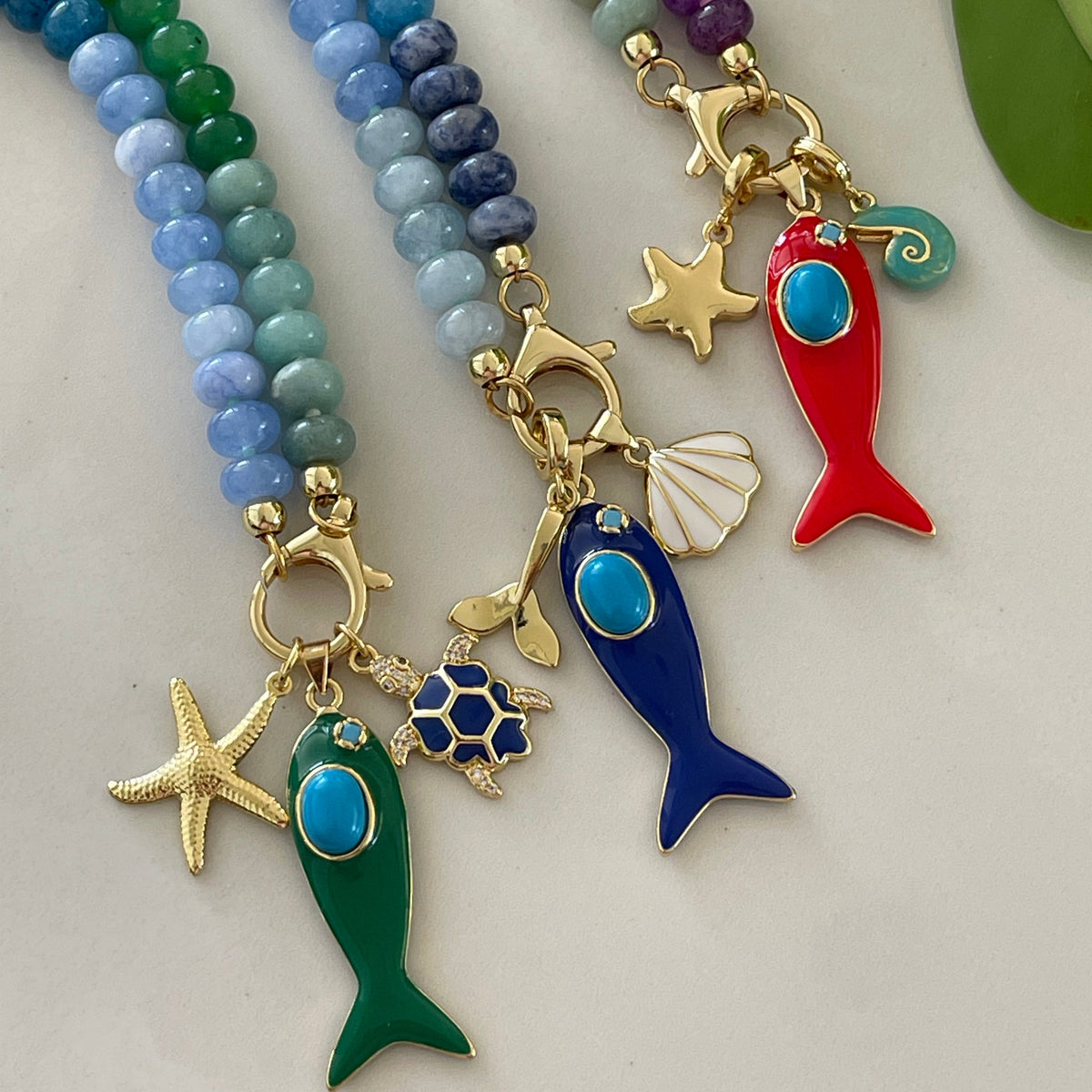 Endless Summer Coastal Cluster Charm Necklace | VERMILION