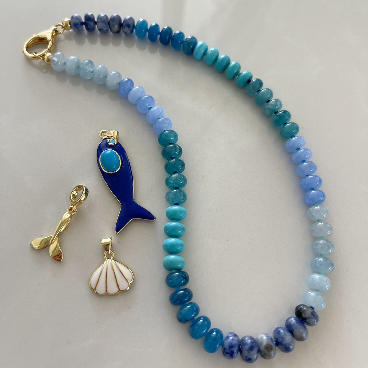 Endless Summer Coastal Cluster Charm Necklace | AZURE