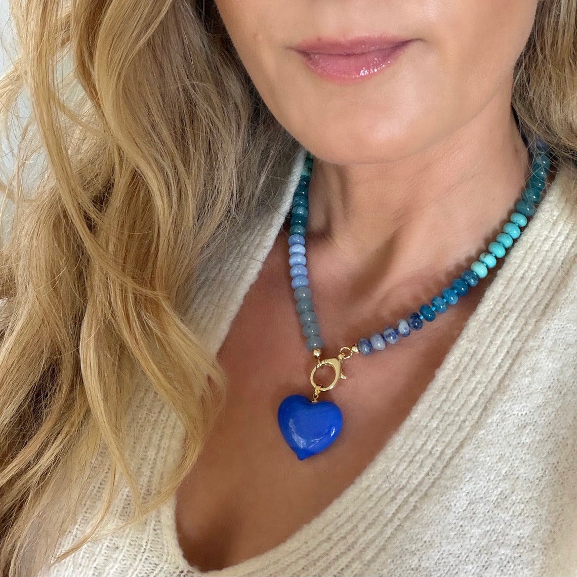 Bauble Heart Candy Necklace | Indigo