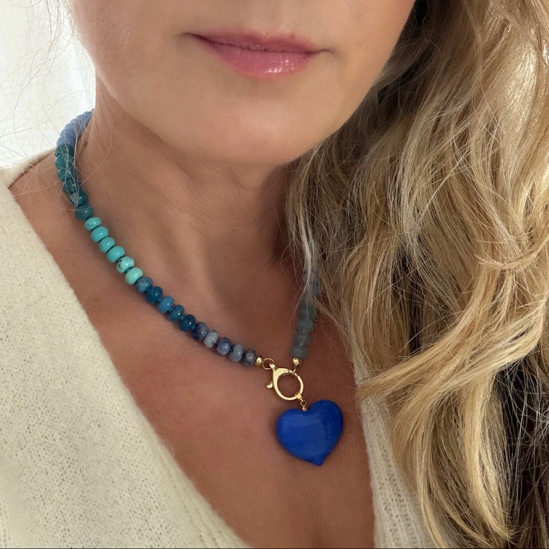 Bauble Heart Candy Necklace | Indigo