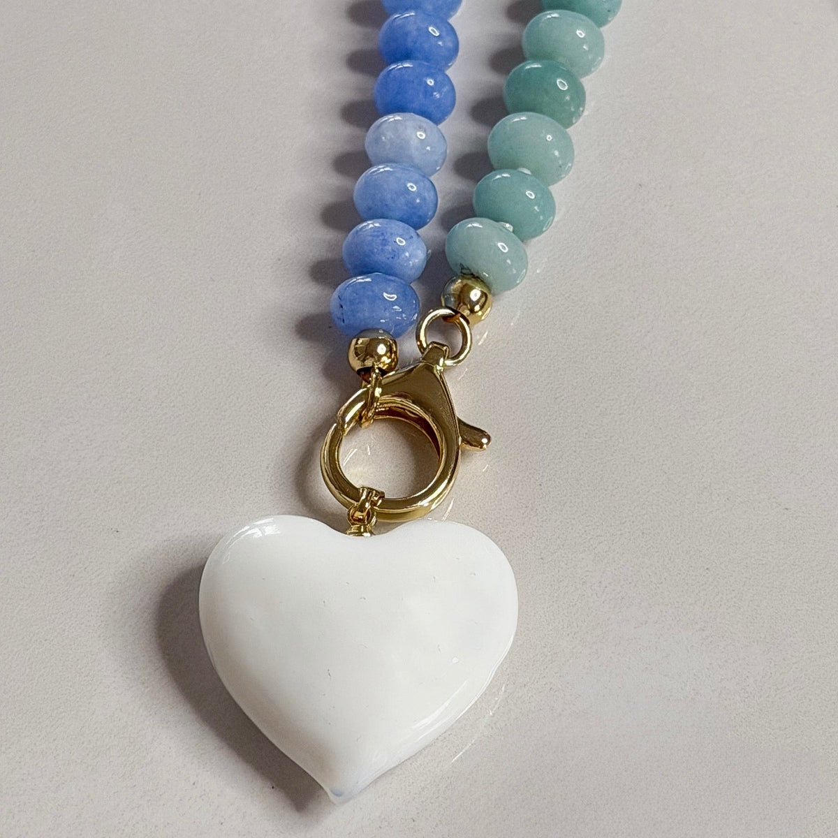 Bauble Heart Candy Necklace | White