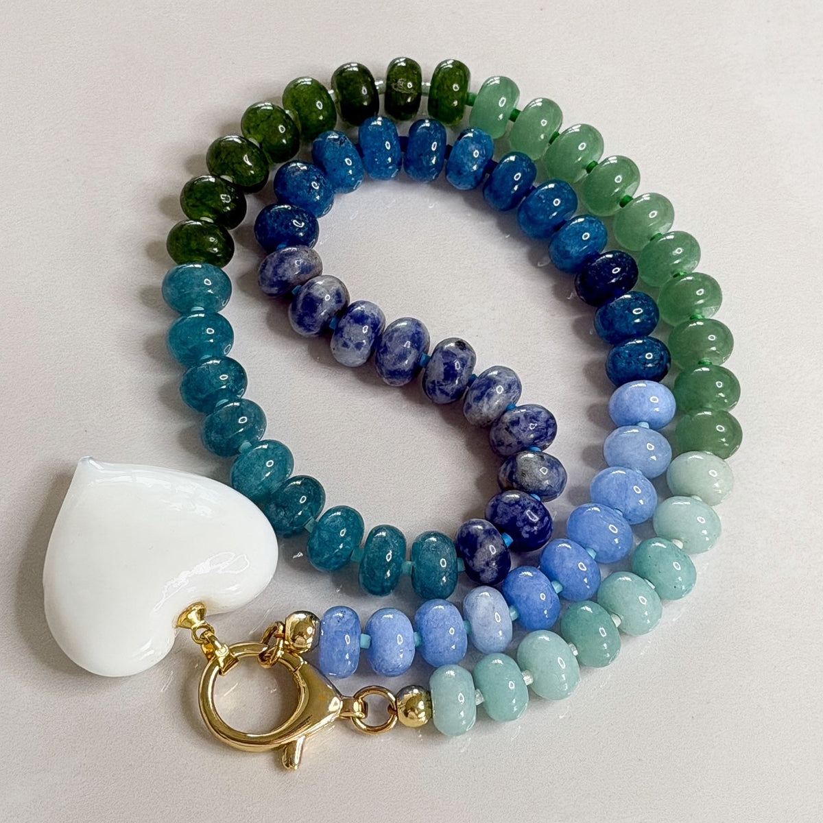 Bauble Heart Candy Necklace | White