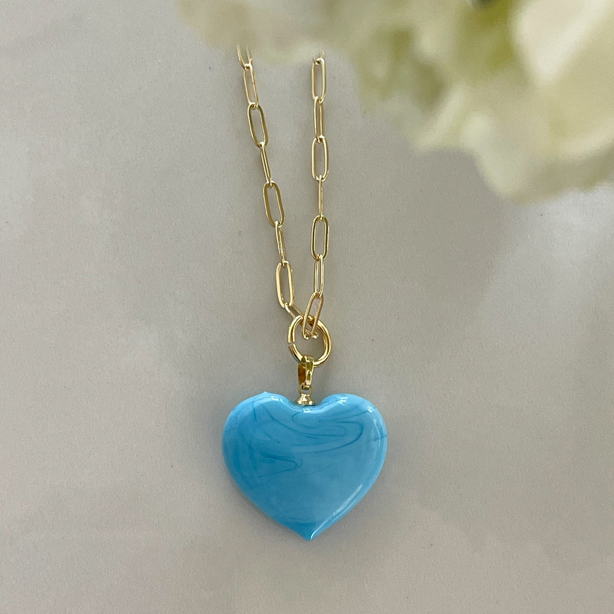 Bauble Heart Charm | Turquoise