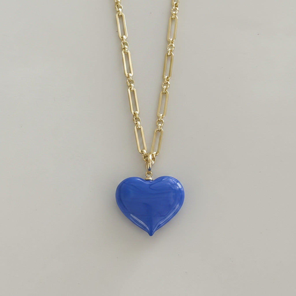 Bauble Heart Necklace | Indigo