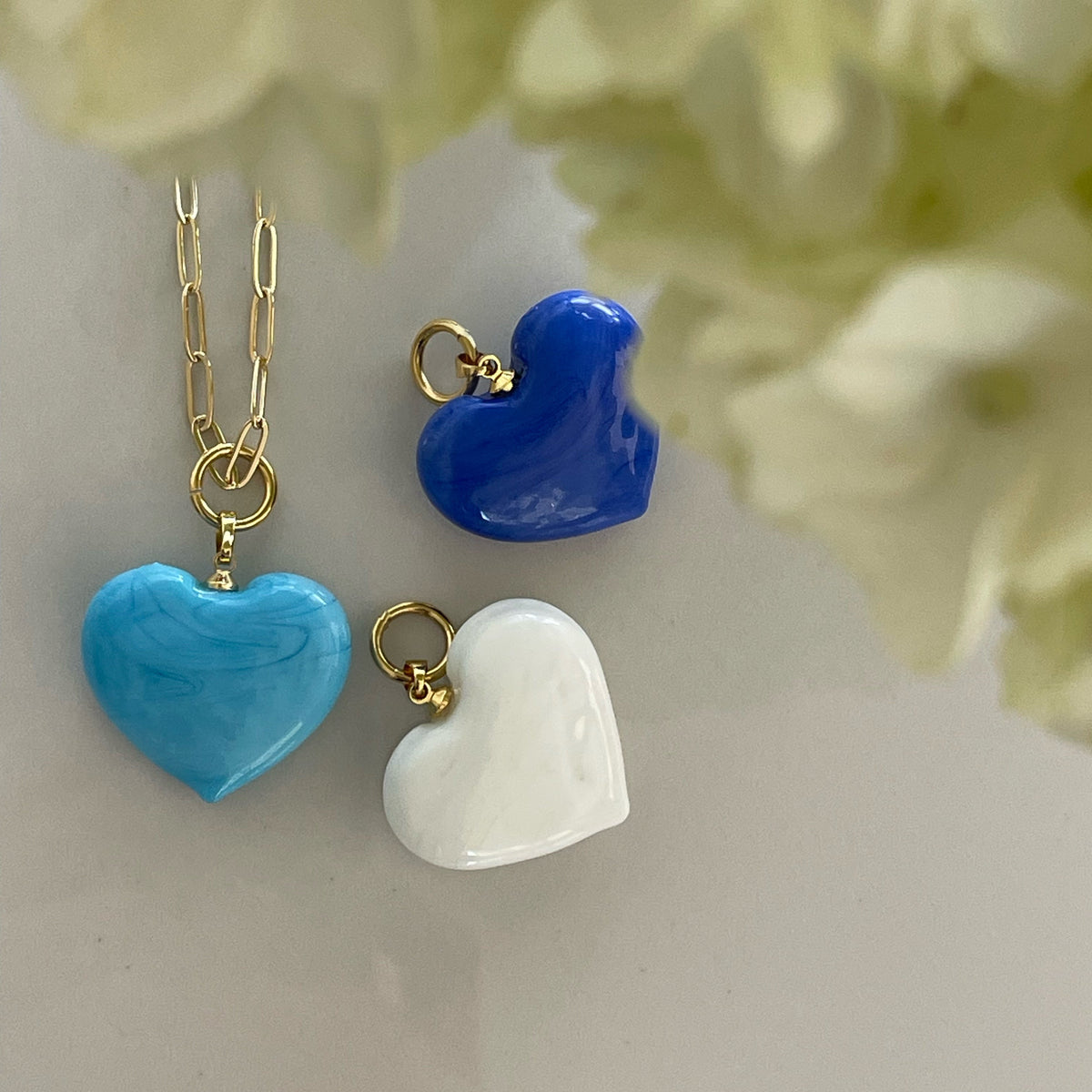 Bauble Heart Charm | Pastel Pink