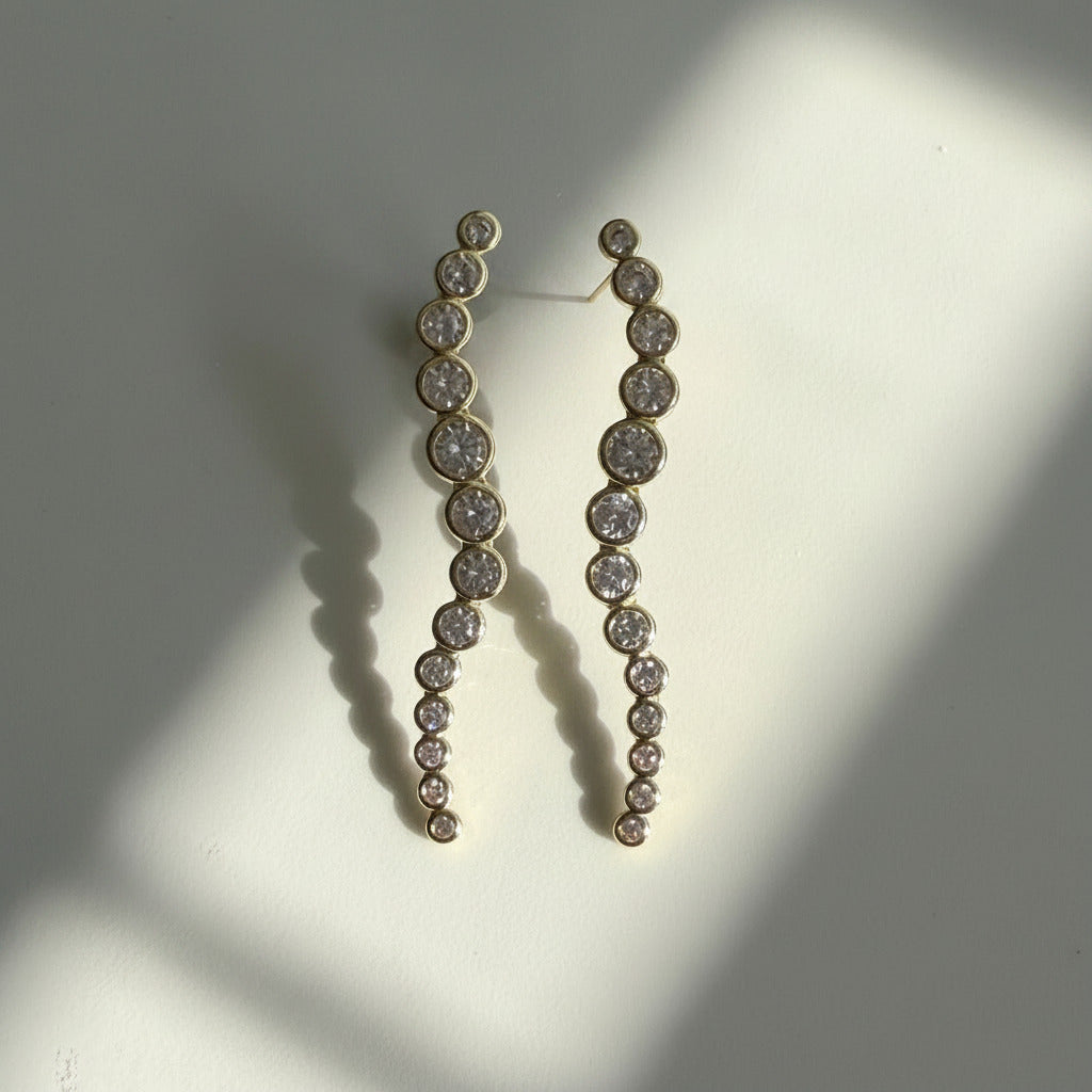 Blake Bezel Drop Earrings