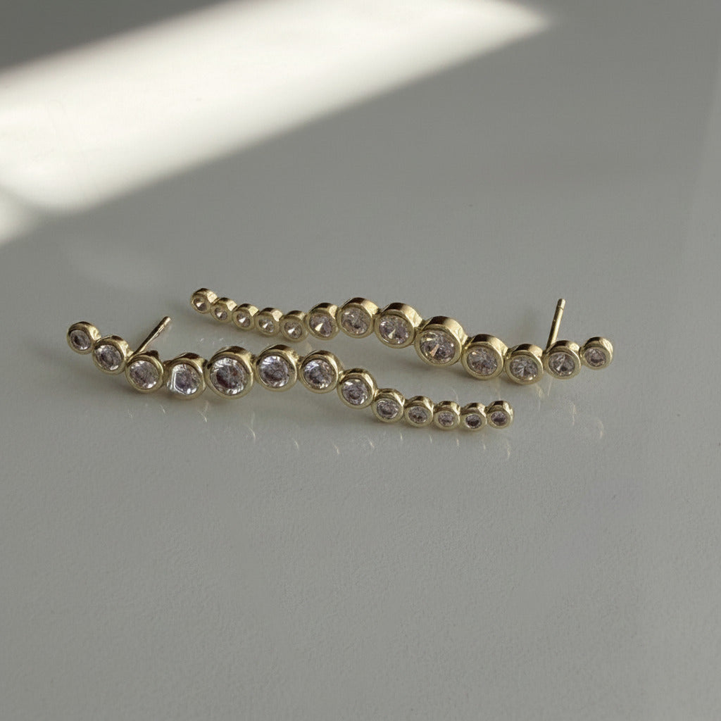 Blake Bezel Drop Earrings