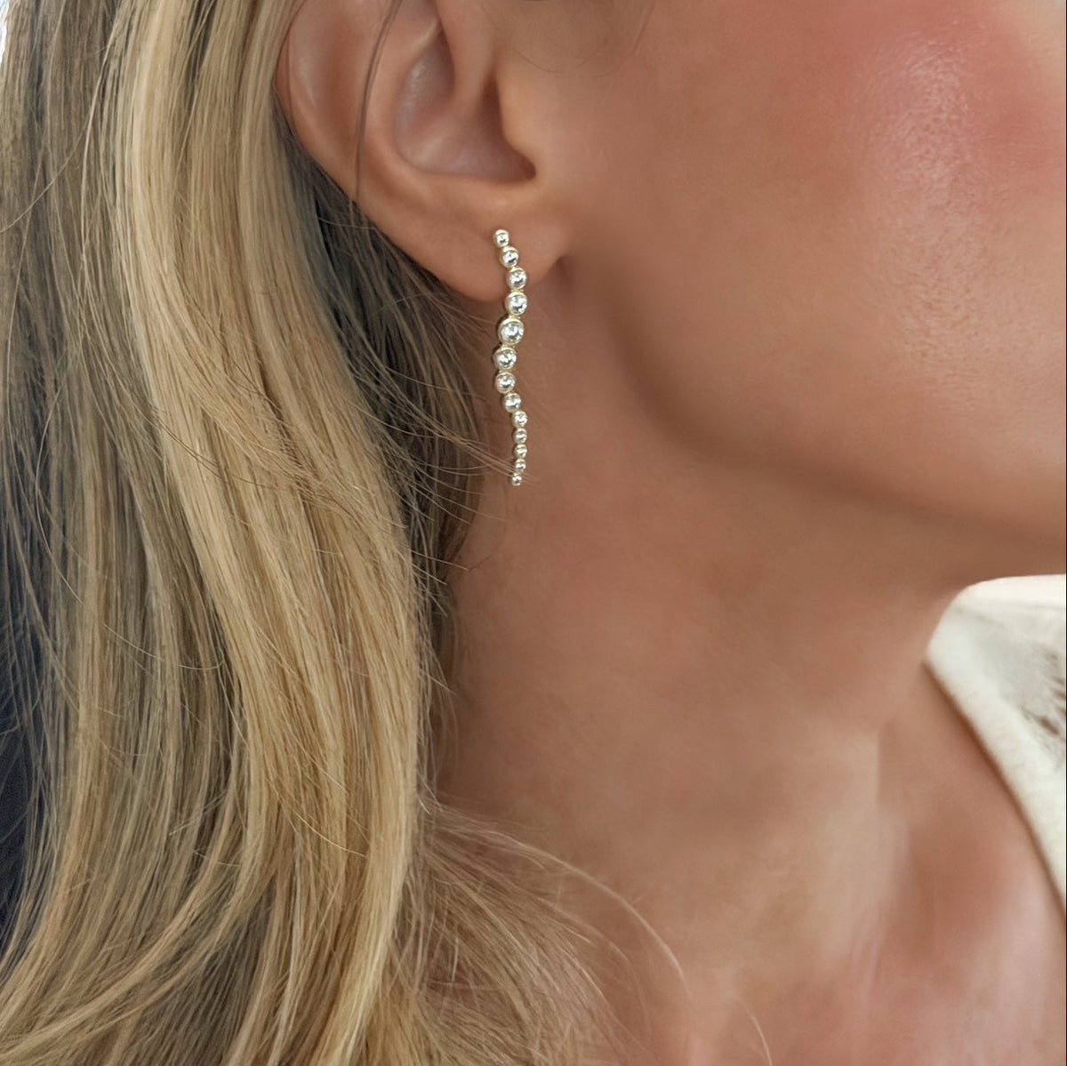 Blake Bezel Drop Earrings