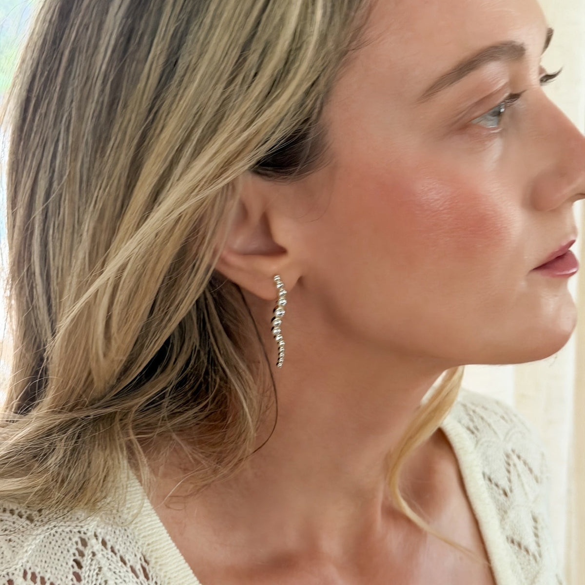 Blake Bezel Drop Earrings