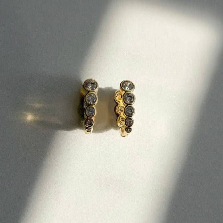 Blake Bezel Mini Hoops
