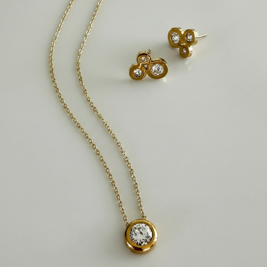 Blake Bezel Solitaire Necklace
