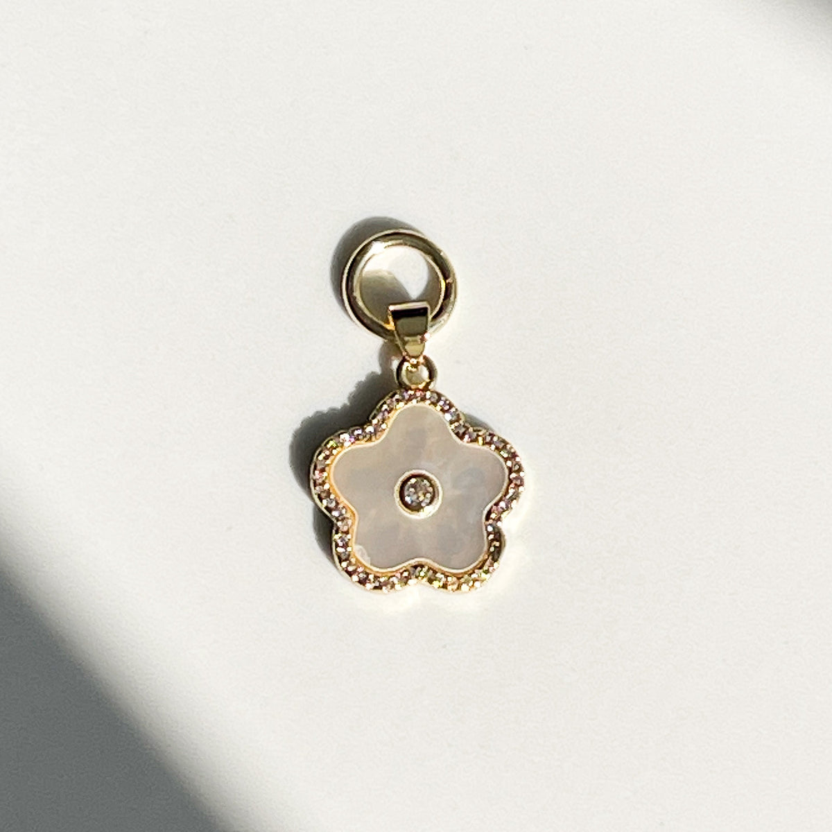 Mother of Pearl Flower Charm