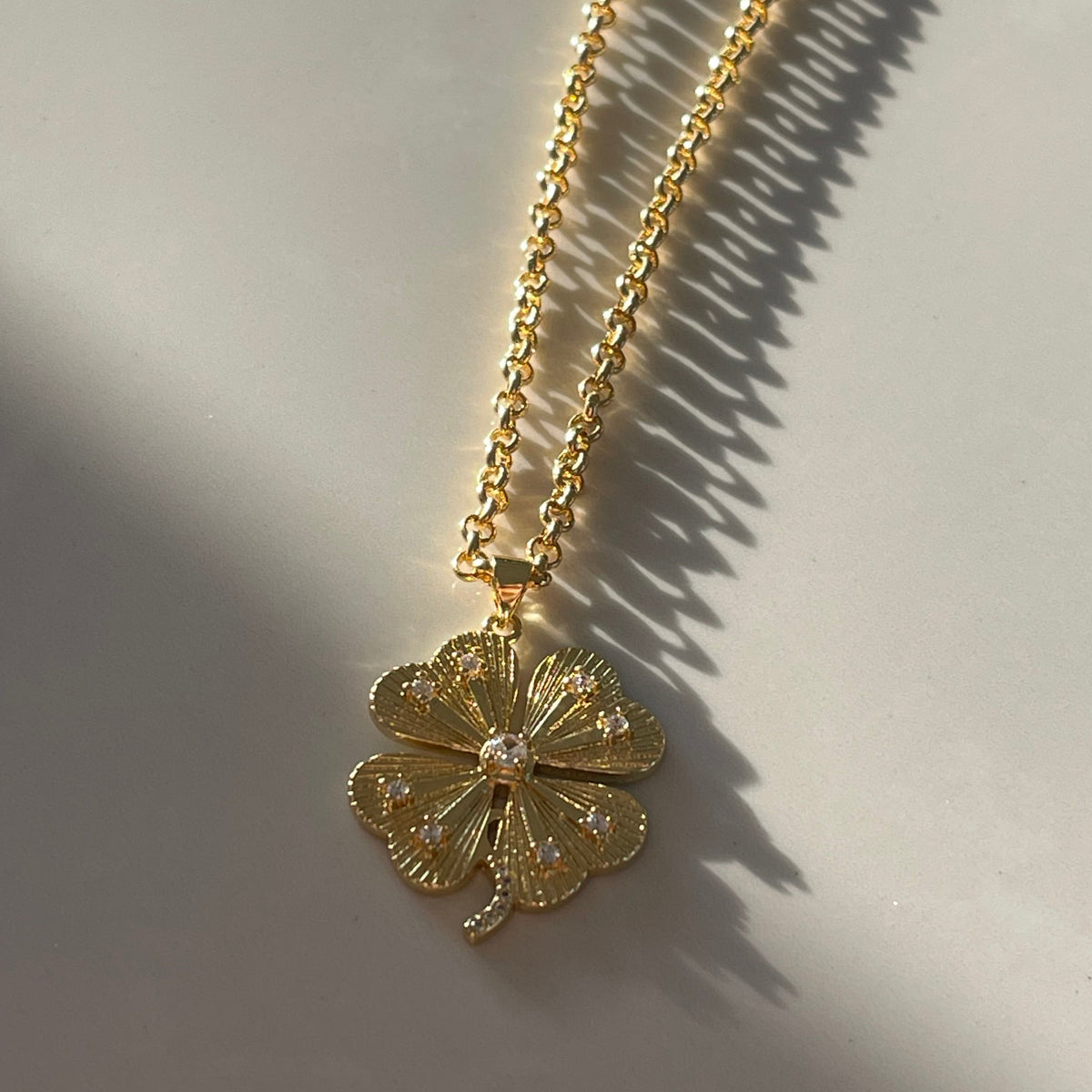 Lucky Clover Medallion Necklace
