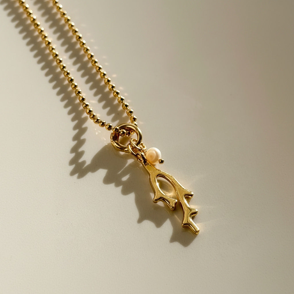 Coral Crush Charm Necklace