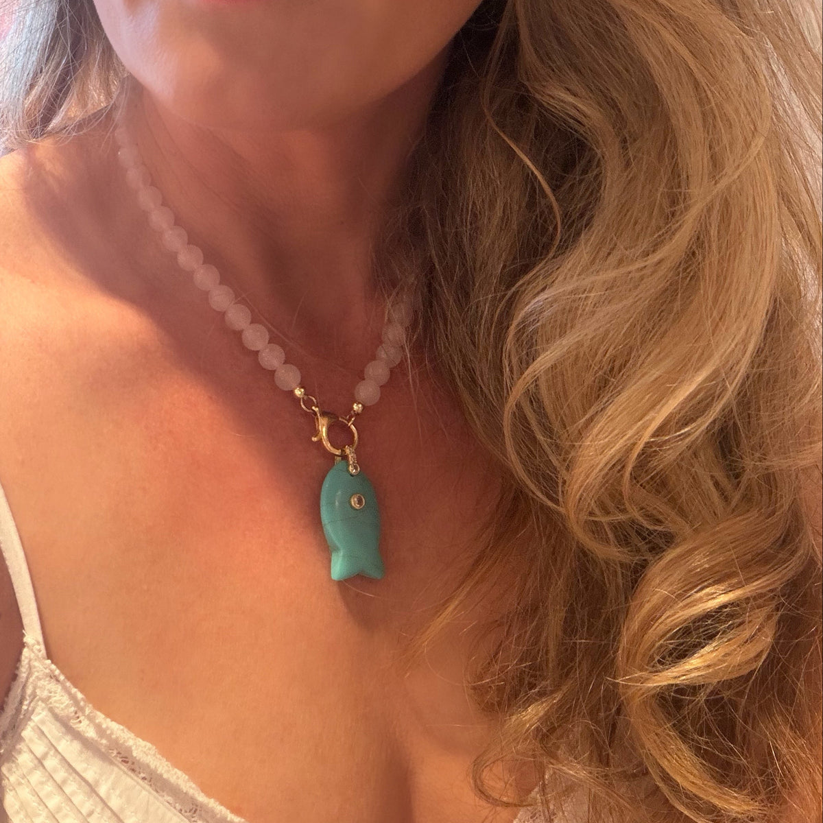 Exuma Necklace | Pink Agate