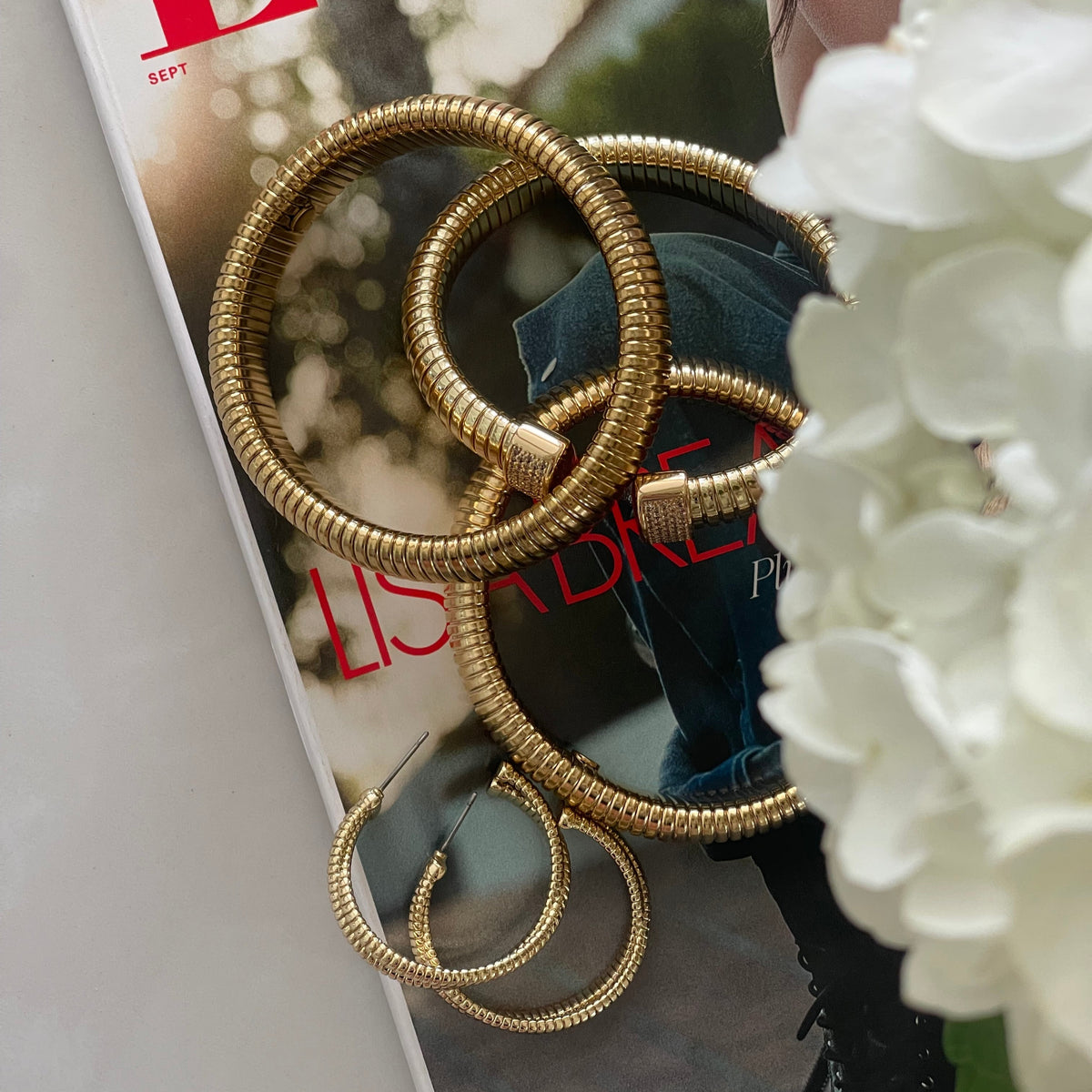 Elise Hoop Earrings - Silver