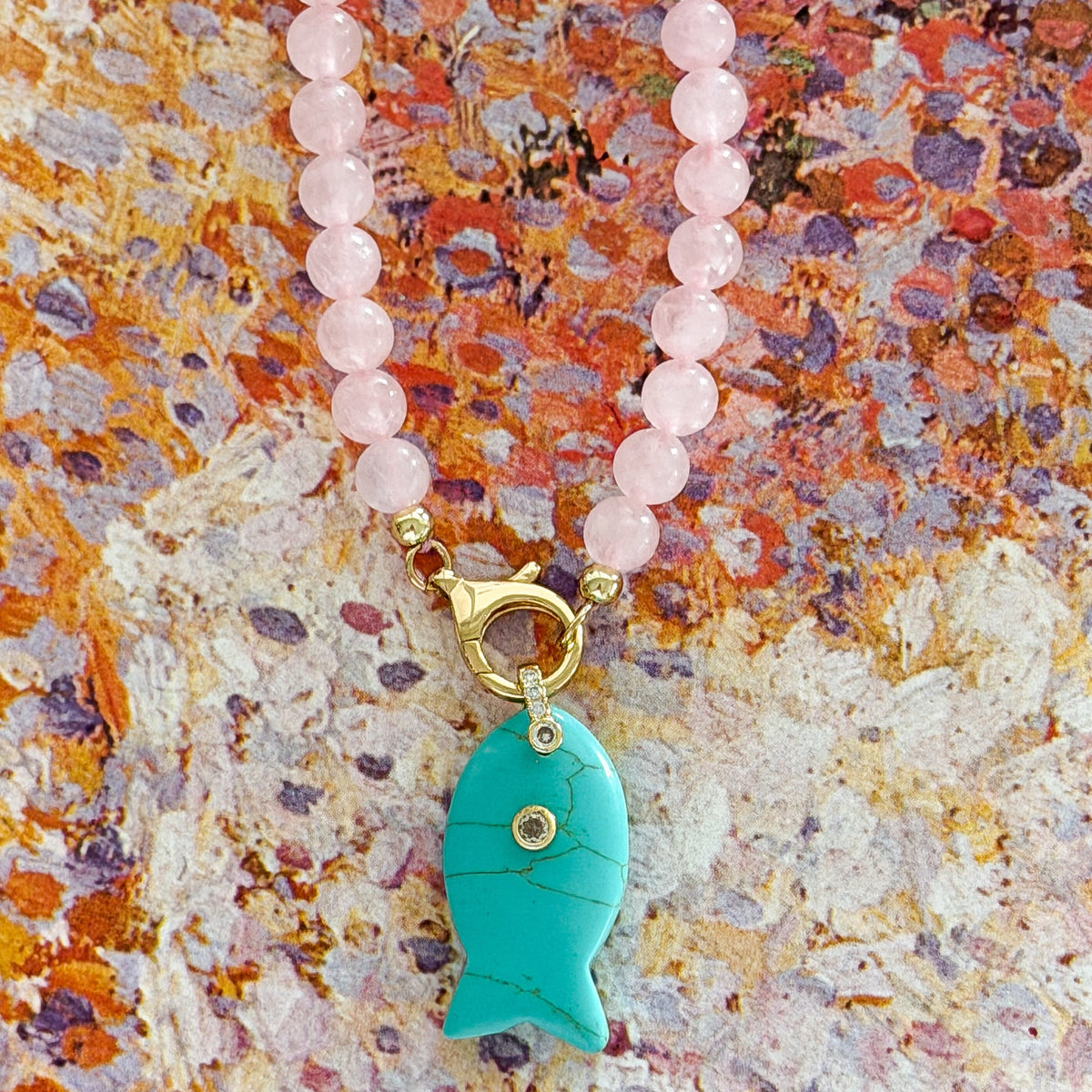 Exuma Necklace | Pink Agate