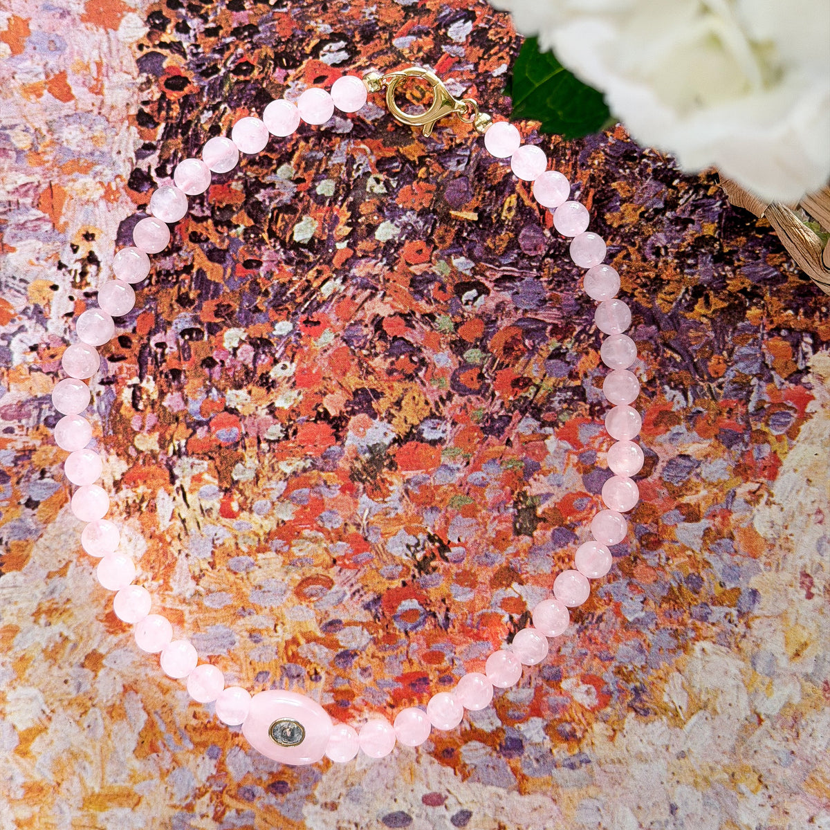 Exuma Necklace | Pink Agate