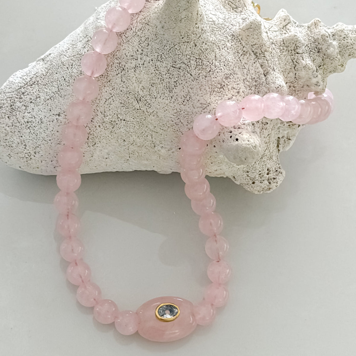 Exuma Necklace | Pink Agate