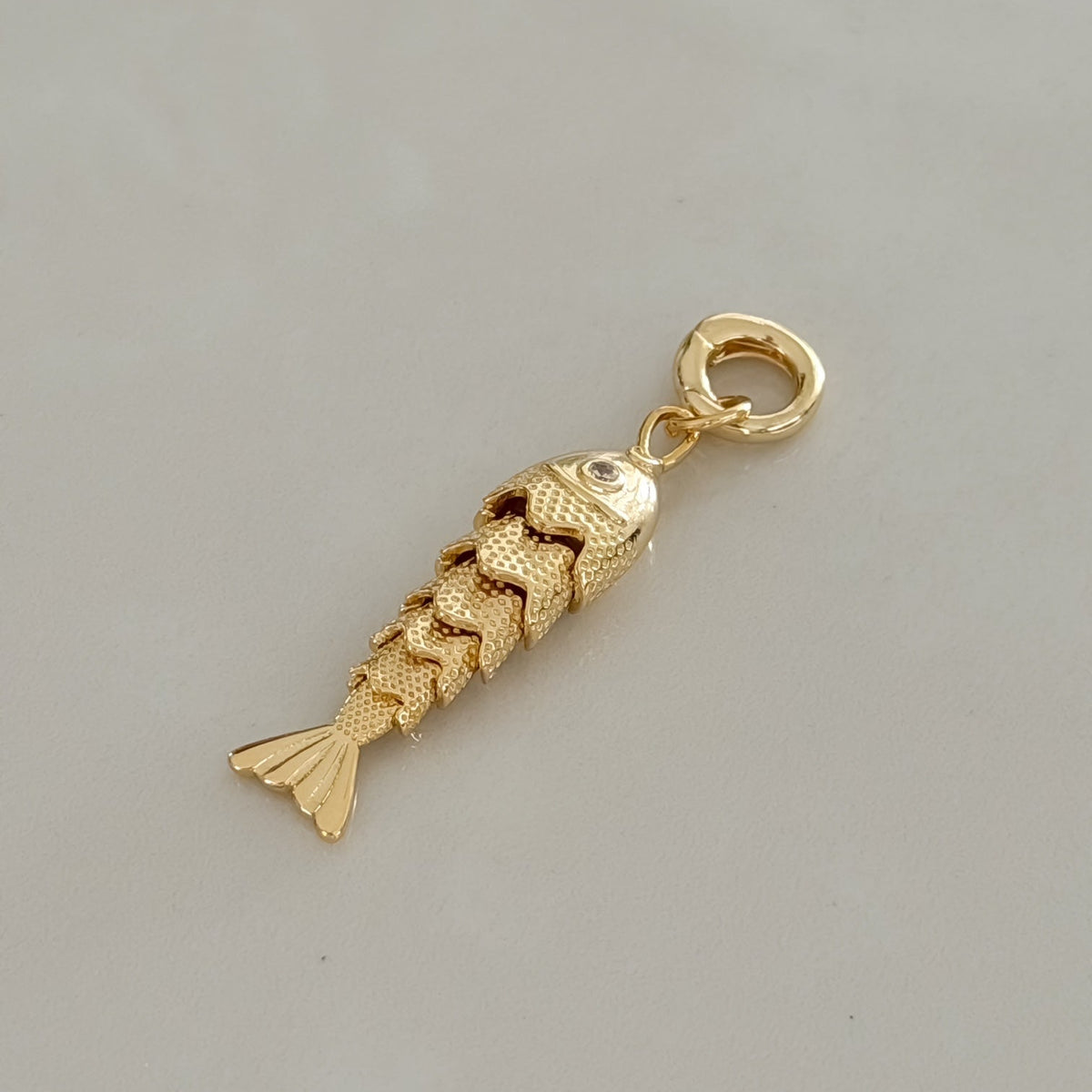 Flopper Fish Charm | Gold