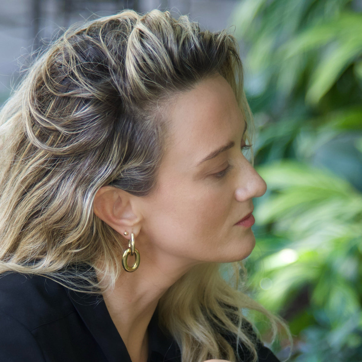 Kate Oval Detachable Earrings | Solid Gold