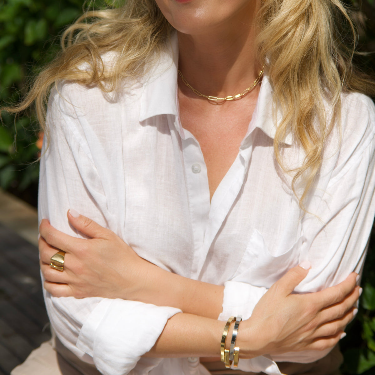 Gigi Cuff Bracelet | Two Tone