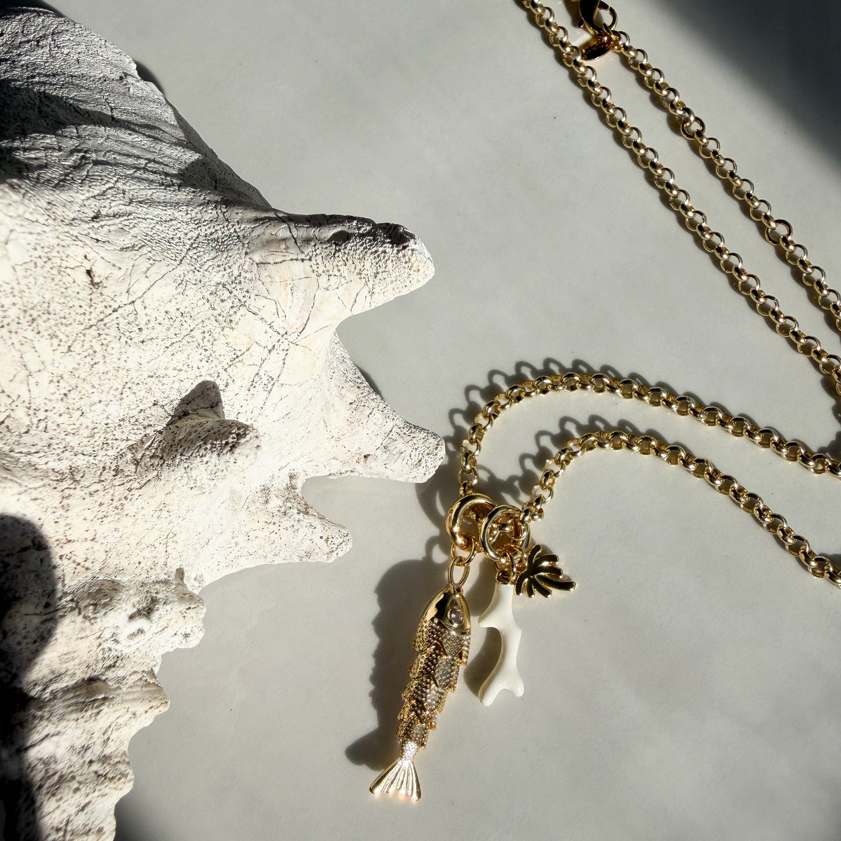 Goldfish Abundance Charm Necklace