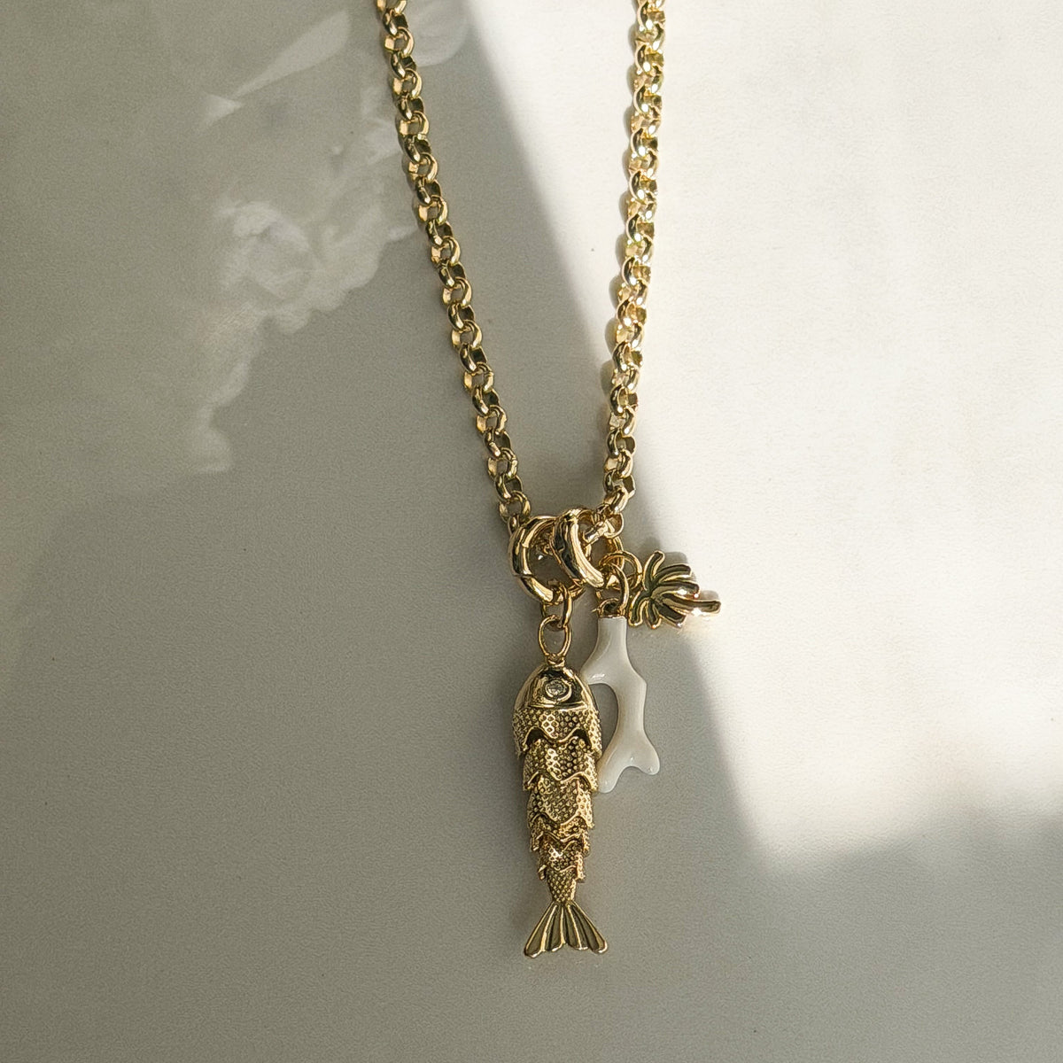Goldfish Abundance Charm Necklace