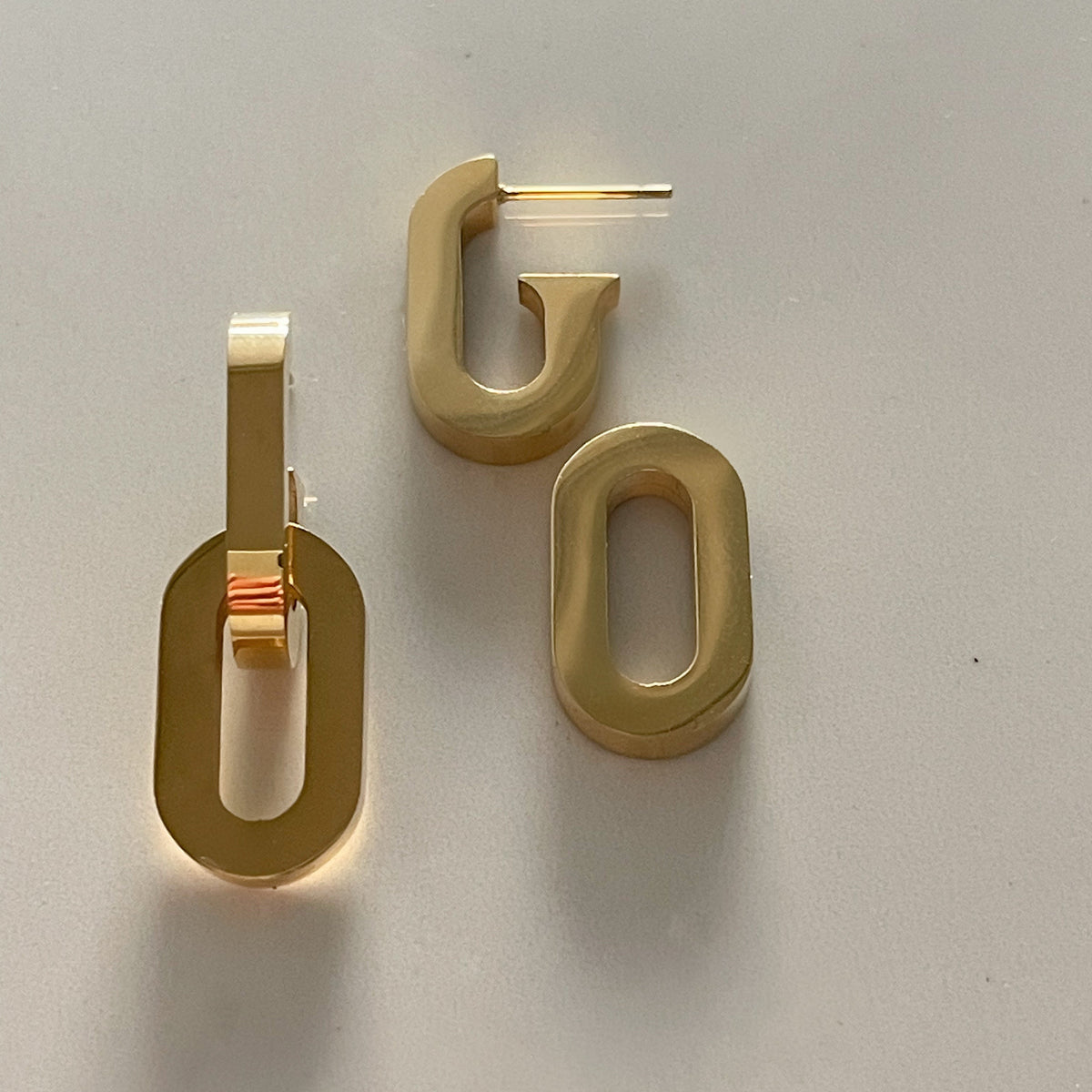 Gigi Double Link Detachable Earrings | Gold