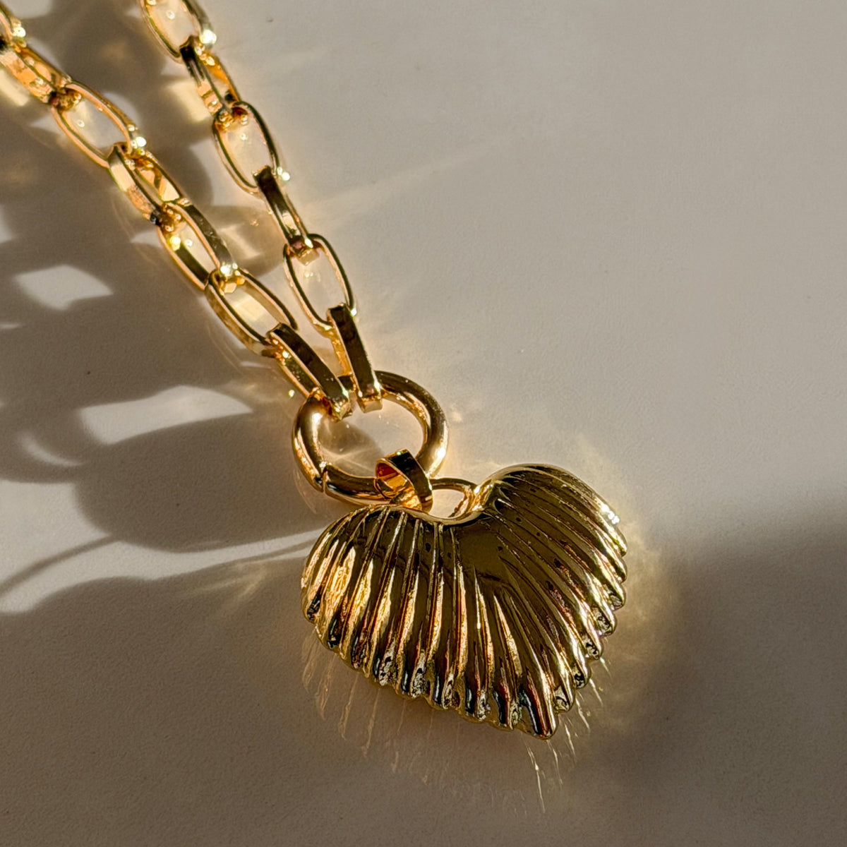 Heart Of Gold Charm Pendant Necklace