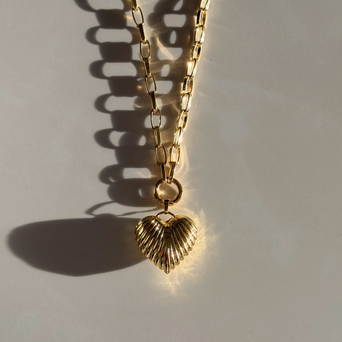 Heart Of Gold Charm Pendant Necklace