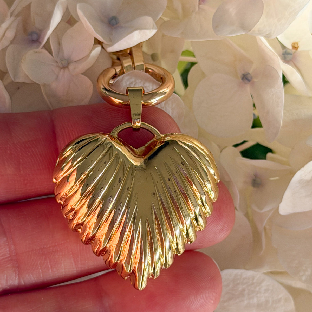 Heart Of Gold Charm Pendant Necklace