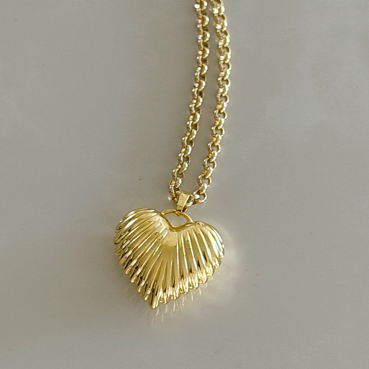 Heart Of Gold Charm Pendant Necklace