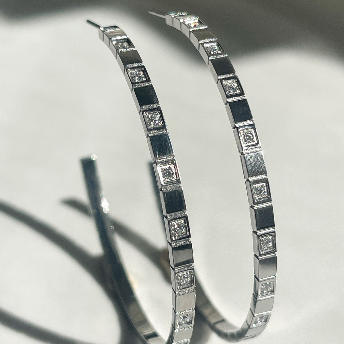 Kaleidoscope Hoops - Platinum