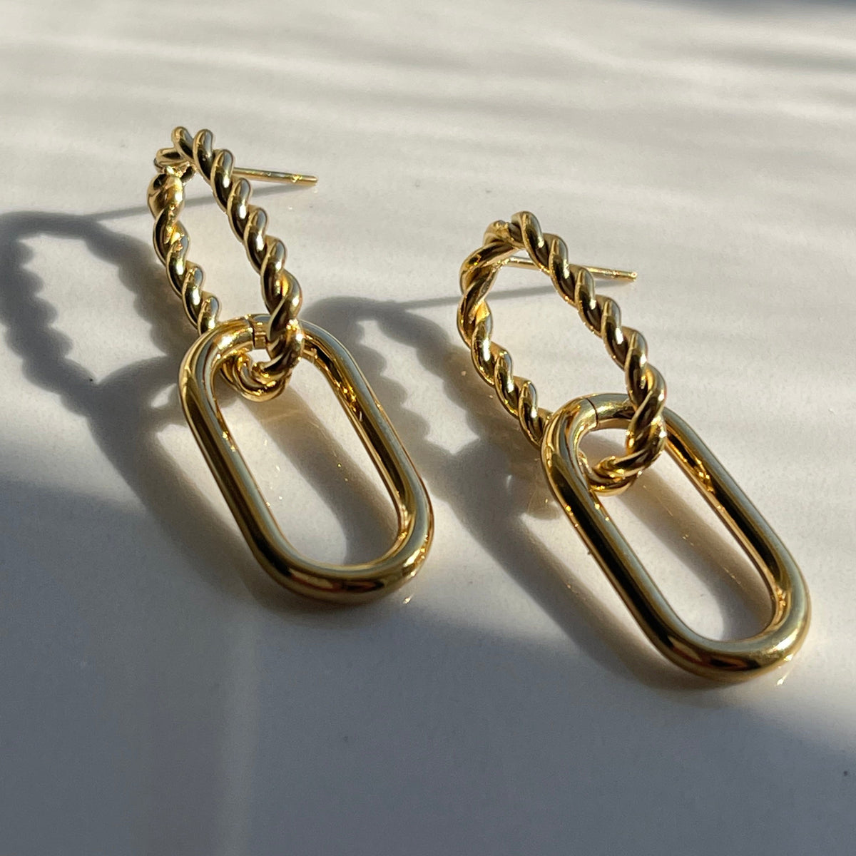 Lucy Double Link Hoop Earrings