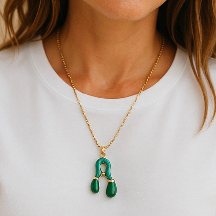 A Intial Charm Letter Necklace