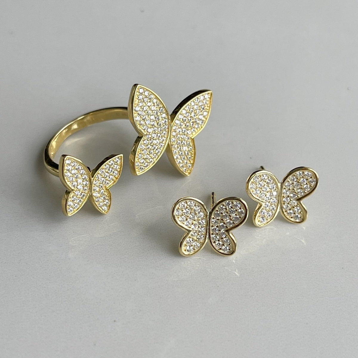 The Butterfly Stud Earrings | Gold