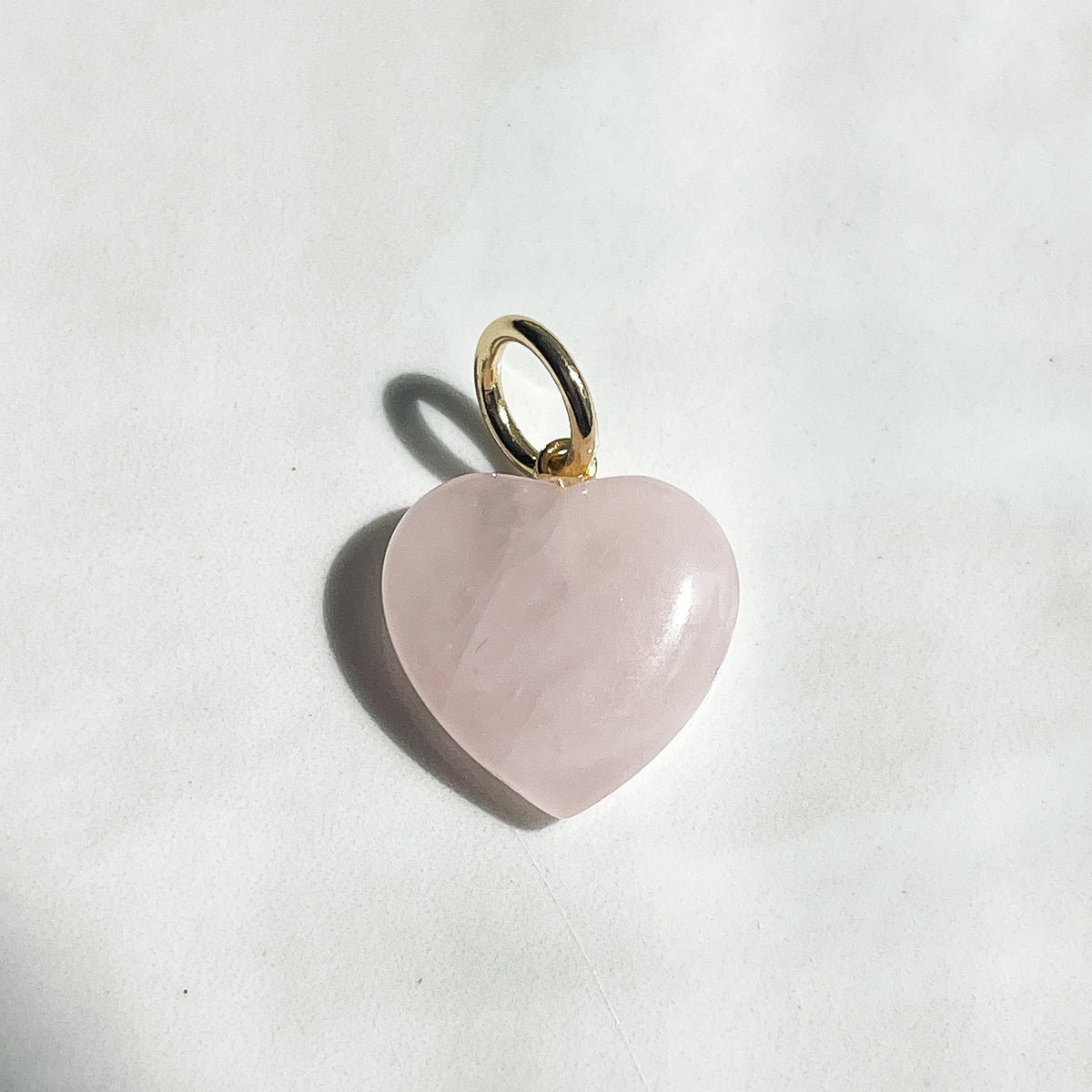 Rose Quartz Heart Charm