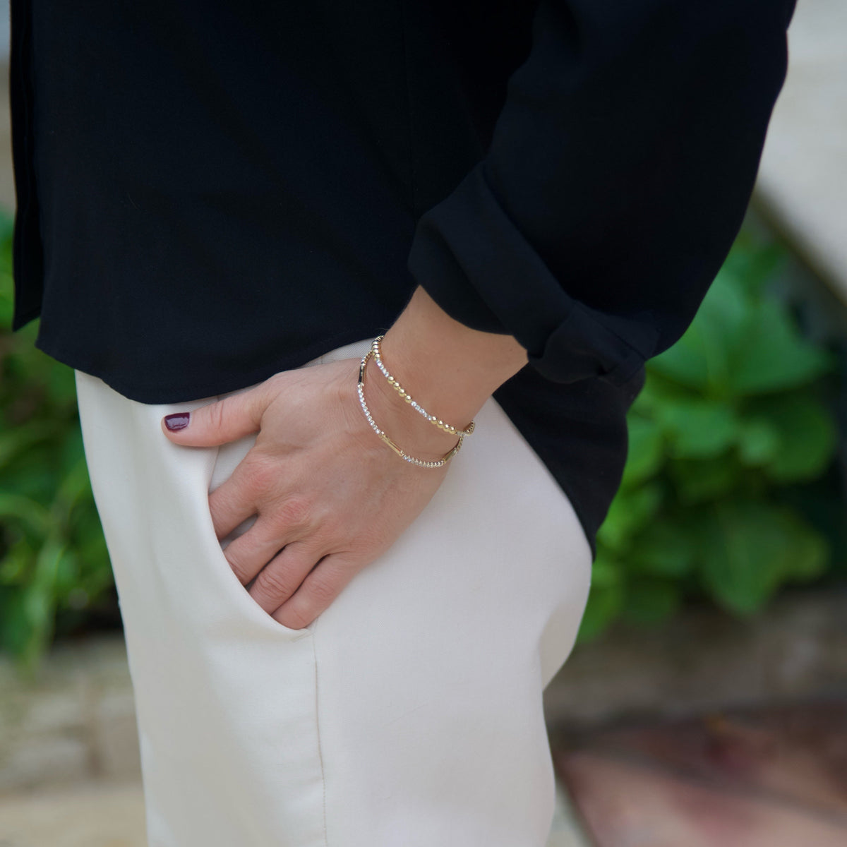 Isla Pavé Bauble Wrap Bracelet