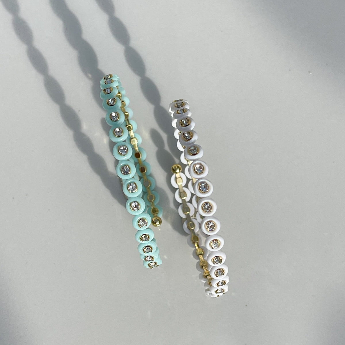 Isla Button Wrap Bracelet | Aqua Enamel | Tennis With Ema X IDALIA Exclusive