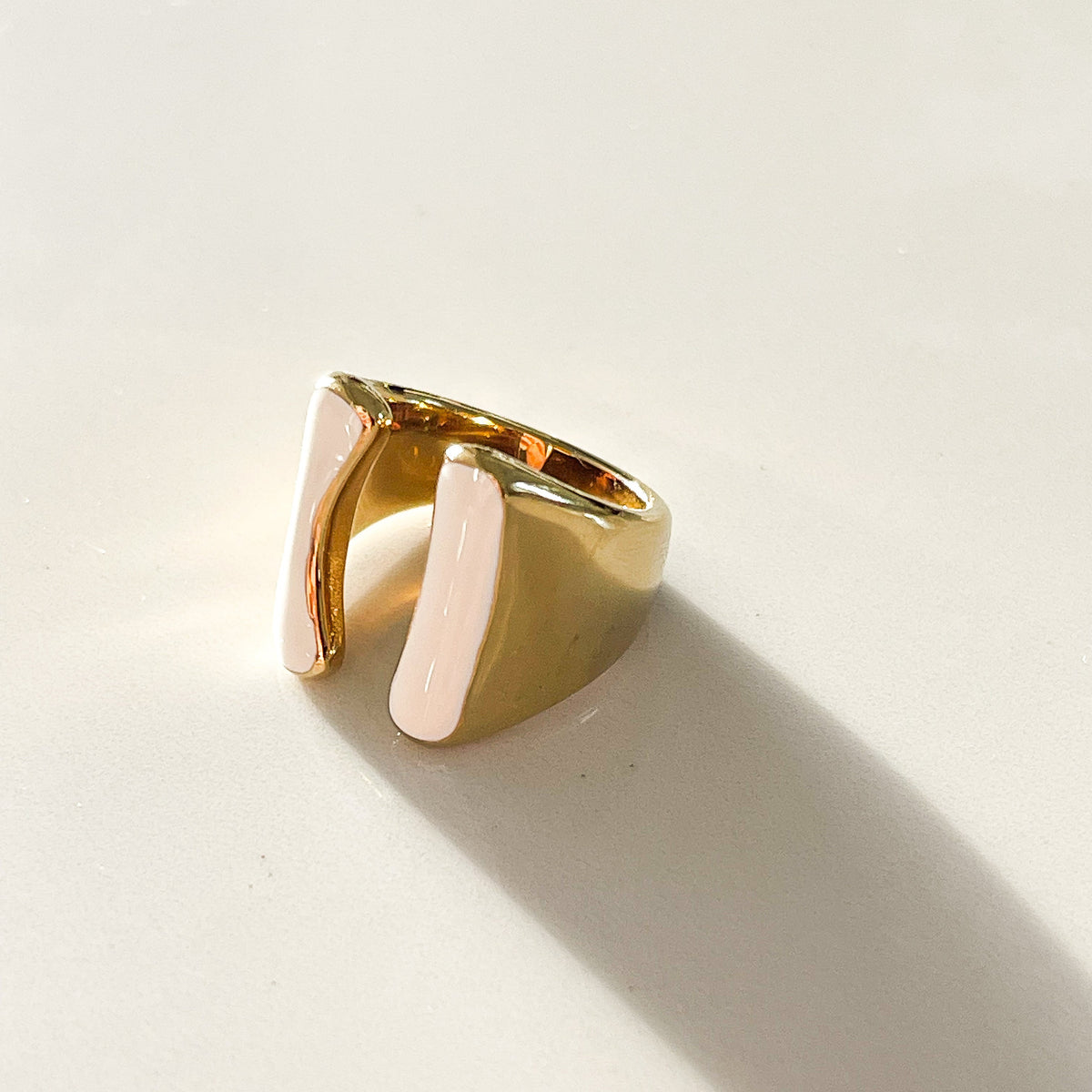 Kate Ring | White Enamel