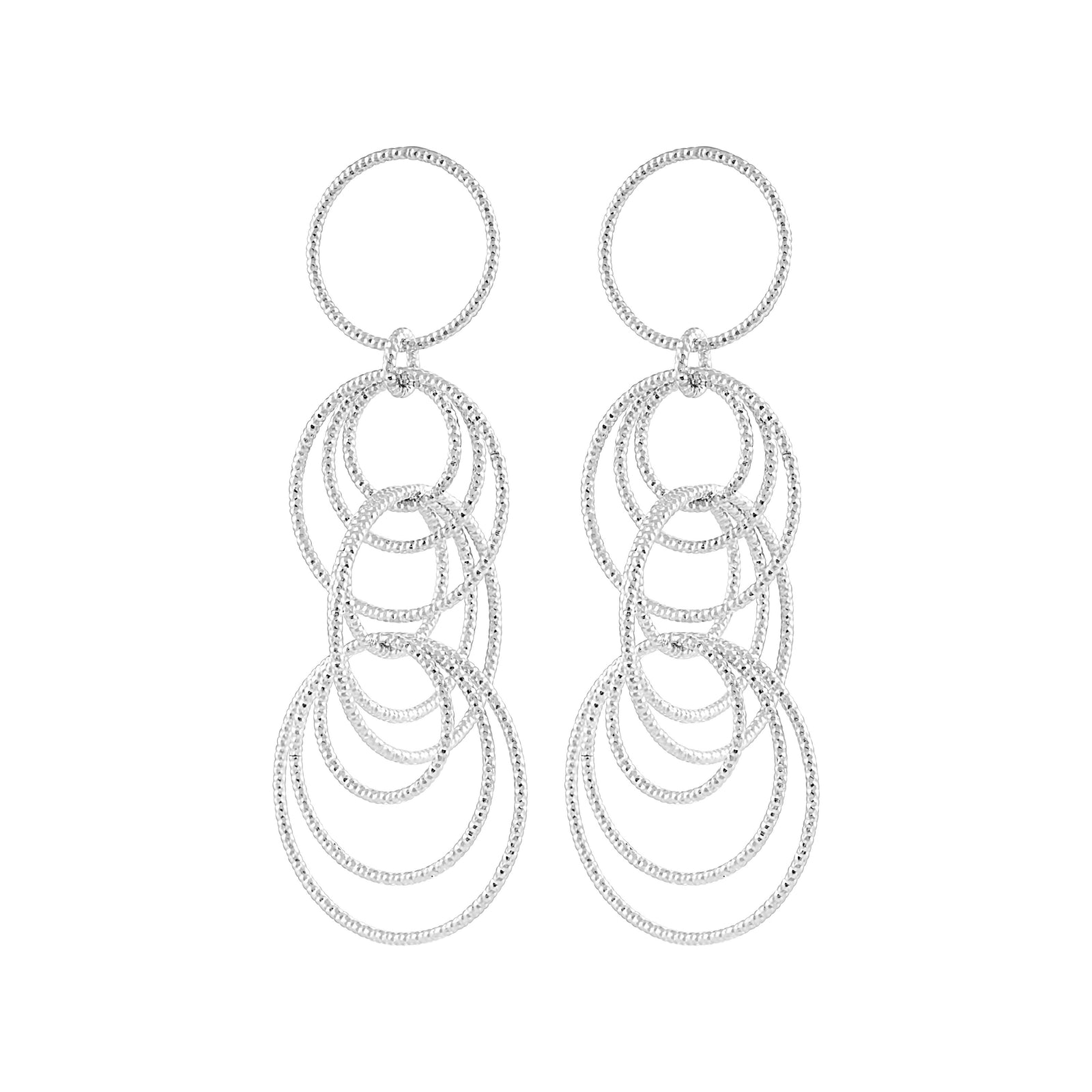 IDALIA Jewelry Circle Drop Earrings Sterling Silver .925 Made in Italy Italian Jewelry Ethically Made Drop Earrings 