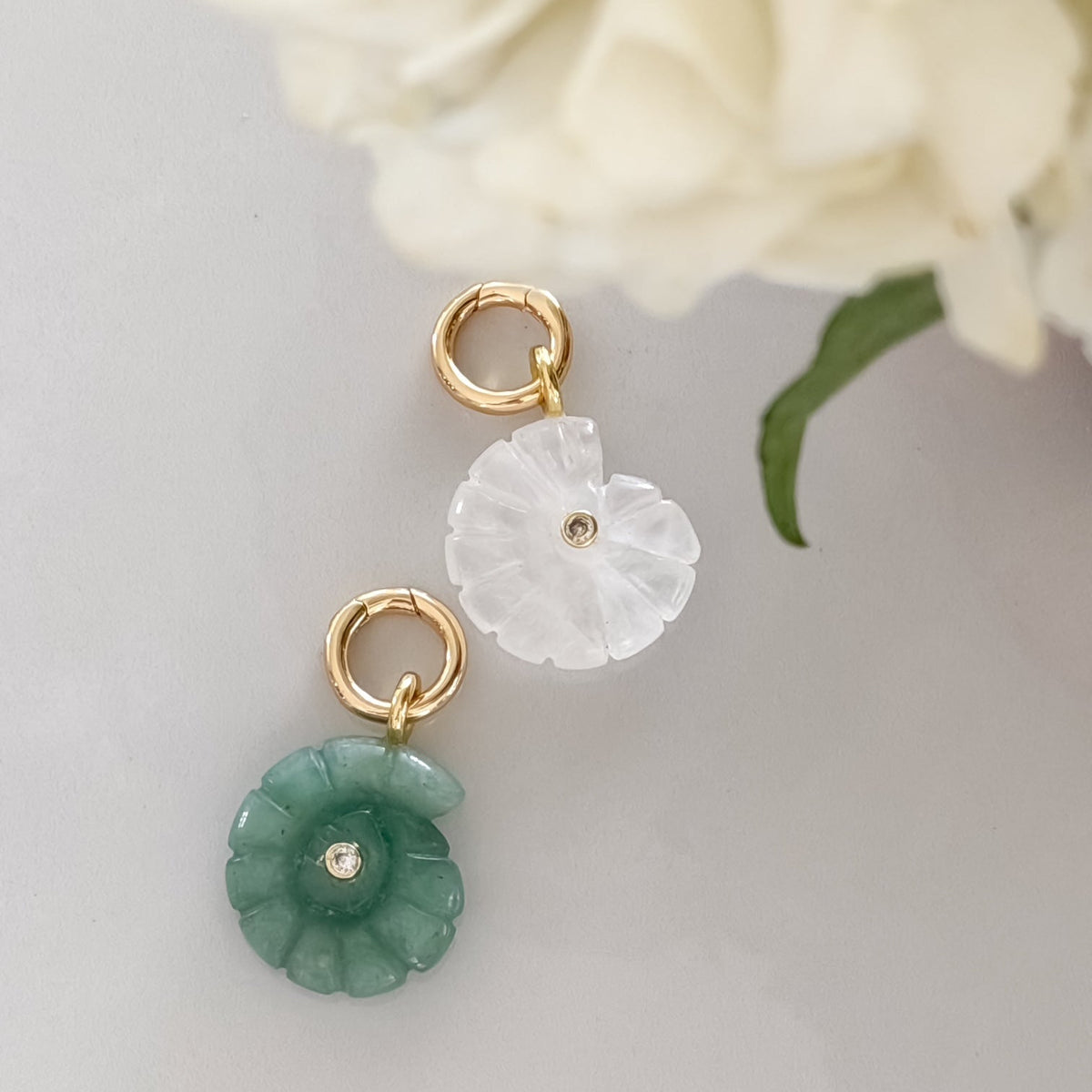 Luna Mare Shell Pendant | White Quartz