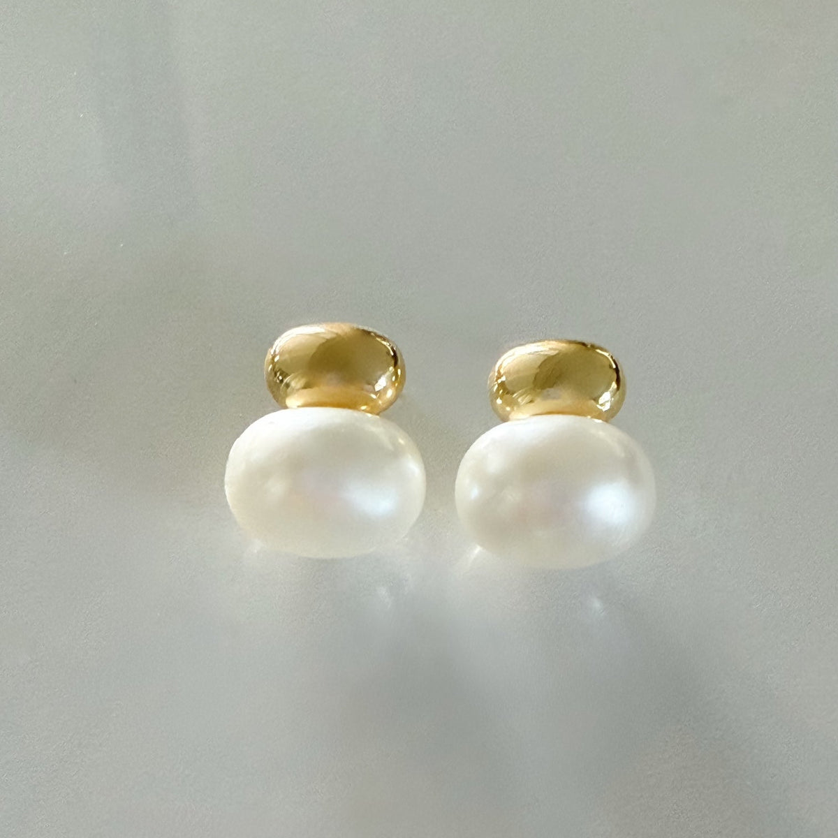 Kai Button Pearl Earrings