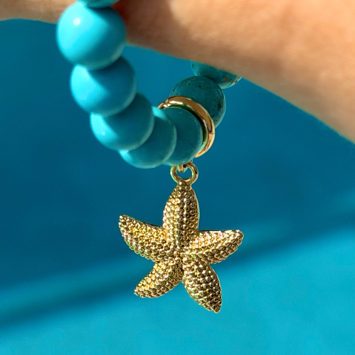 Kali Starfish Natural Turquoise Bracelet
